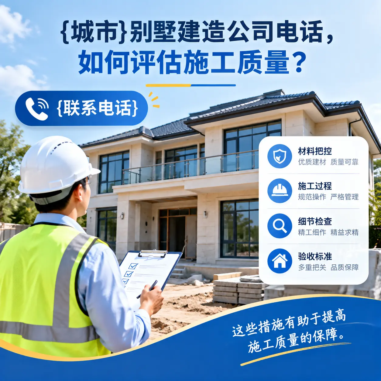 黎平别墅建造公司电话，如何评估施工质量？