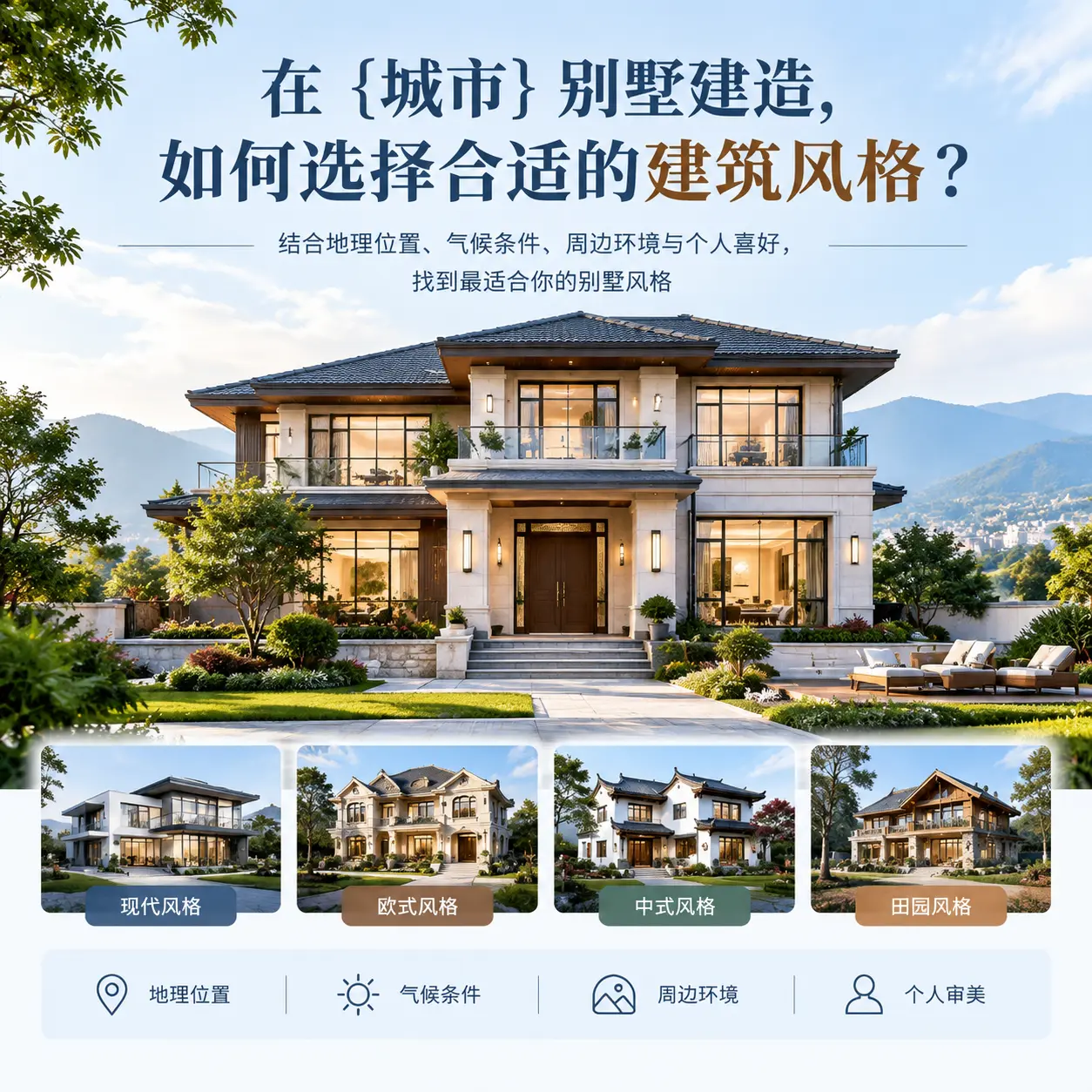 在 黎平 别墅建造，如何选择合适的建筑风格？